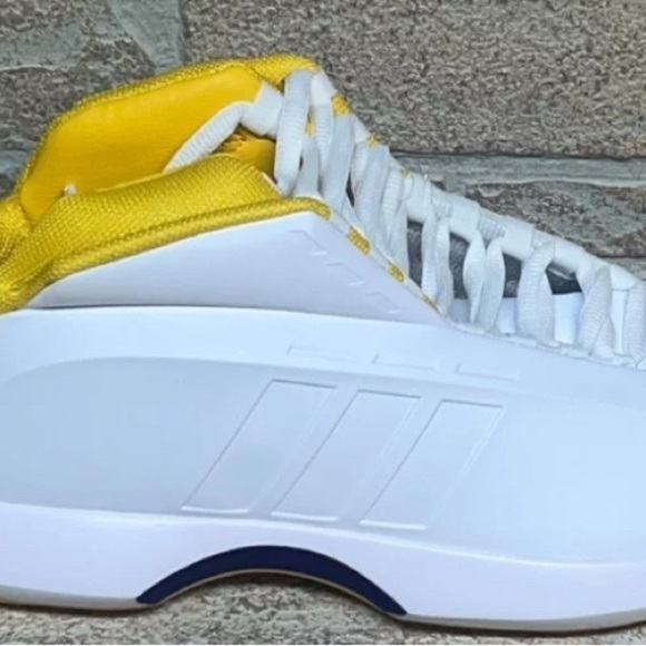 NWOB Adidas Crazy 1 Lakers Home Kobe Bryant White Yellow Purple Men’s Size 9 - Picture 6 of 6